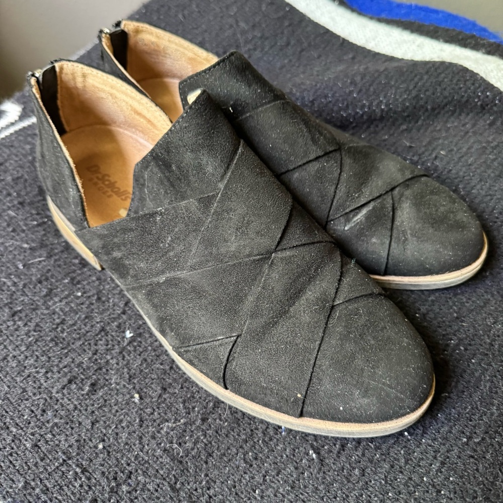 Dr. Scholl's Black Slip-On Flats